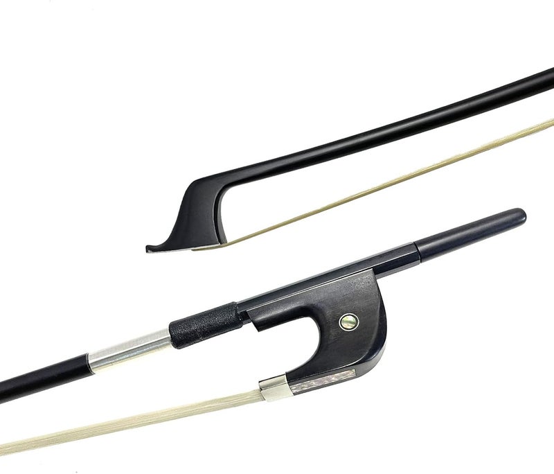 LIEKE Carbon Fiber Upright Bass Bow 4/4 Size German-Style Double Bass Bow - Image 1